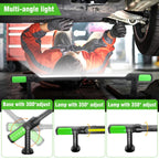 SYLSTAR Work Light for Mechanic, 2400LM LED, 4400mAh Rechargeable, Magnetic, Underhood Work Light with Hooks for Car Repairing/Inspection/Garage/Workshop/Emergency