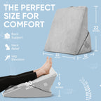 AllSett Health Adjustable Bed Wedge Pillow for Sleep Apnea, 7 in 1 Body Positioner Bed Wedge Pillow for Sleeping, Acid Reflux Pillow, GERD, Anti Snore Sleep Apnea Pillow, Heartburn