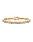 PAVOI CZ Statement Tennis Bracelet Set, 18K Gold Plated, Yellow Gold, 6.5