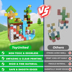 ToyUnited 200PCS Magnetic Blocks - Magnetic Building Blocks, Magnet Cubes Game, Stacking Forest Set, STEM Montessori Sensory Stacking Toys for Kids, Birthday Gifts for Boys and Girls Age 3+ Years Old