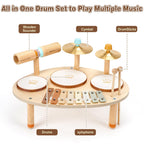 Vanplay Drum Set - Montessori Toys for 2 3 Year Old Girl Boy Gifts
