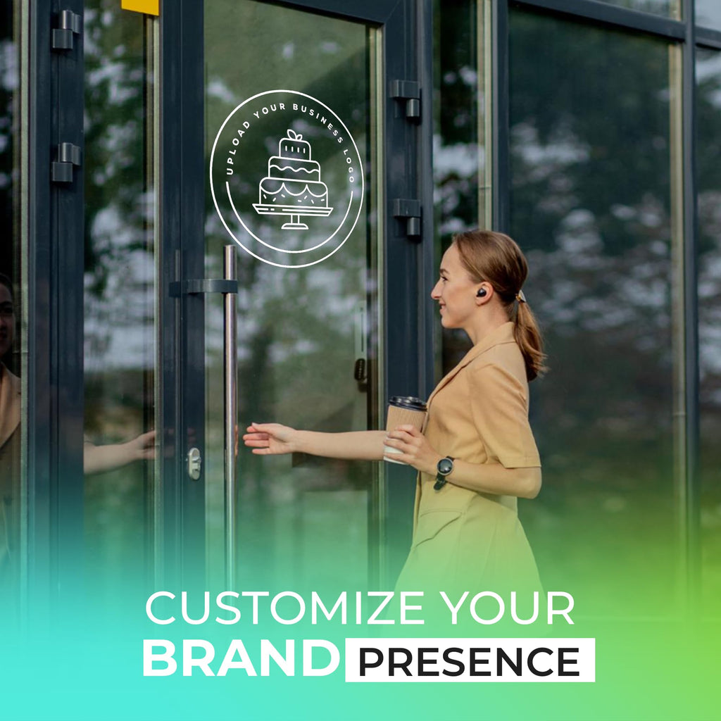 Custom Business Logo Decal for Walls & Windows, Personalize & Build Your Brand with Durable, Weather-Resistant, Waterproof Custom Stickers for Business Commercial Advertising, Home, Office & Corporate