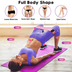 Renoj Resistance Bands, Yoga Starter Sets for Women and Men, 3 Set of Stretch Exercise Workout Bands for Booty Legs, Elastic Pilates Flexbands