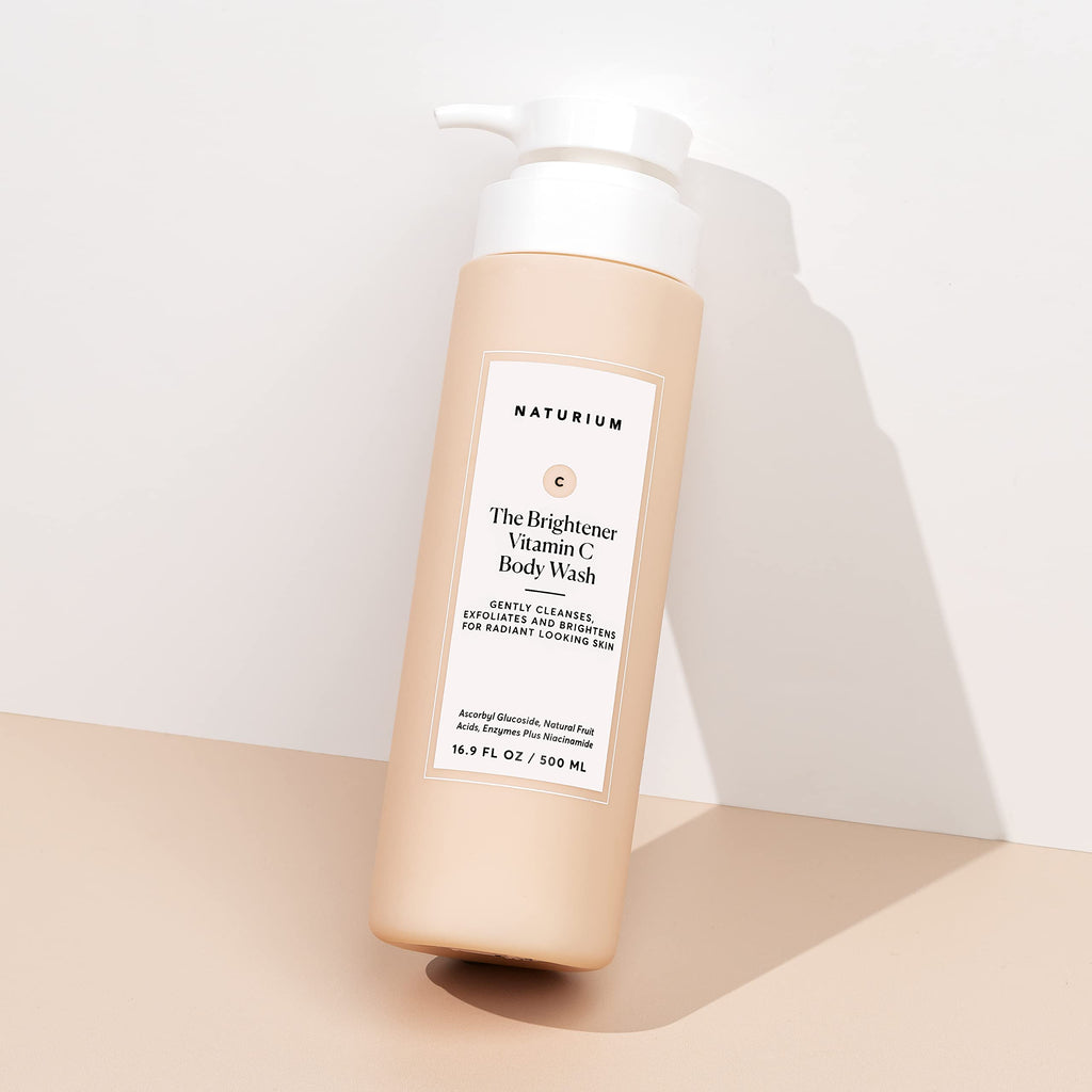 Naturium The Brightener Vitamin C Body Wash, Gentle Cleanser for Smoother-Looking Skin, Removes Dirt, Oil & Other Impurities, 16.9 oz
