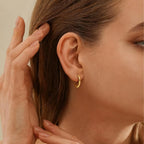 14K Gold Hoop Earrings for Women Timeless Lightweight Round Tube Comfort Fit Earrings