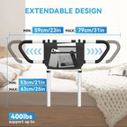 Ksconfy Bed Rails for Elderly Adults Safety - ASTM F3186-17 Certified 400lbs Capacity Adjustable Bed Assist Rail with Non-Slip Handles & Storage Bag, Fits Twin/Full/Queen/King Beds
