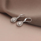 LeCalla 925 Sterling Silver Filigree Infinity Celtic Knot Leverback Earrings for Women | Tear Drop Dangler Silver Earrings | Women's Drop & Dangle Earrings 33mm