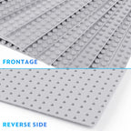 Pokiiulk Classic Baseplates Building Plates-Pack of 10 Large 10" x 10" Building Bricks Compatible with All Major Brands,Perfect STEM Gift for Builders Age 3+,Grey