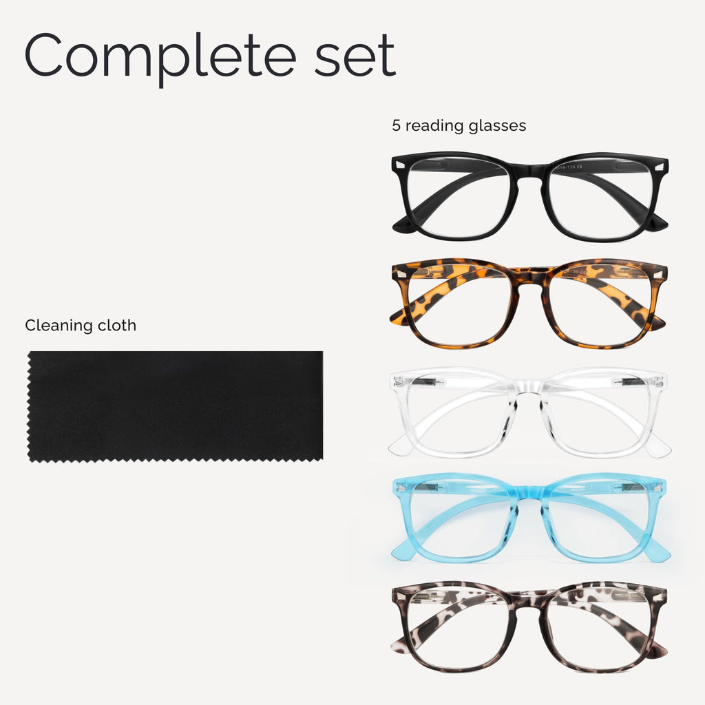 CCVOO Reading Glasses for Women/Men, Eyeglasses, Blue Light Readers for Women/Men, Computer Eye Glasses, Cheaters