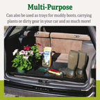 Gardeners Supply Company Large Plant Tray | Multi-use Durable Big Plastic Tray for Indoor & Outdoor Plants, Seed Starting Tray & Potted Succulents, Flowers | 46-1/2"L x 15-1/2"W x 2" Deep - Black