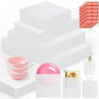 560Pcs Dish Packing Supplies for Moving, 280Thickened High-Density Foam Wrap Pouches & Sheets for Plates and Fragile Shipping Storage, 4 Sizes (16x12",12x12",12x7.8",7.8x7.8")with 280 Fragile Stickers