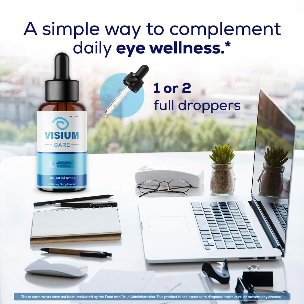 (5 Pack) Visium Care Drops - Official VisiumCare Oral Liquid Drops Advanced Premium Formula Maximum Strength, All Natural Ingredients Vitamins for Overall Health & Wellness, 5 Bottles for 5 Months