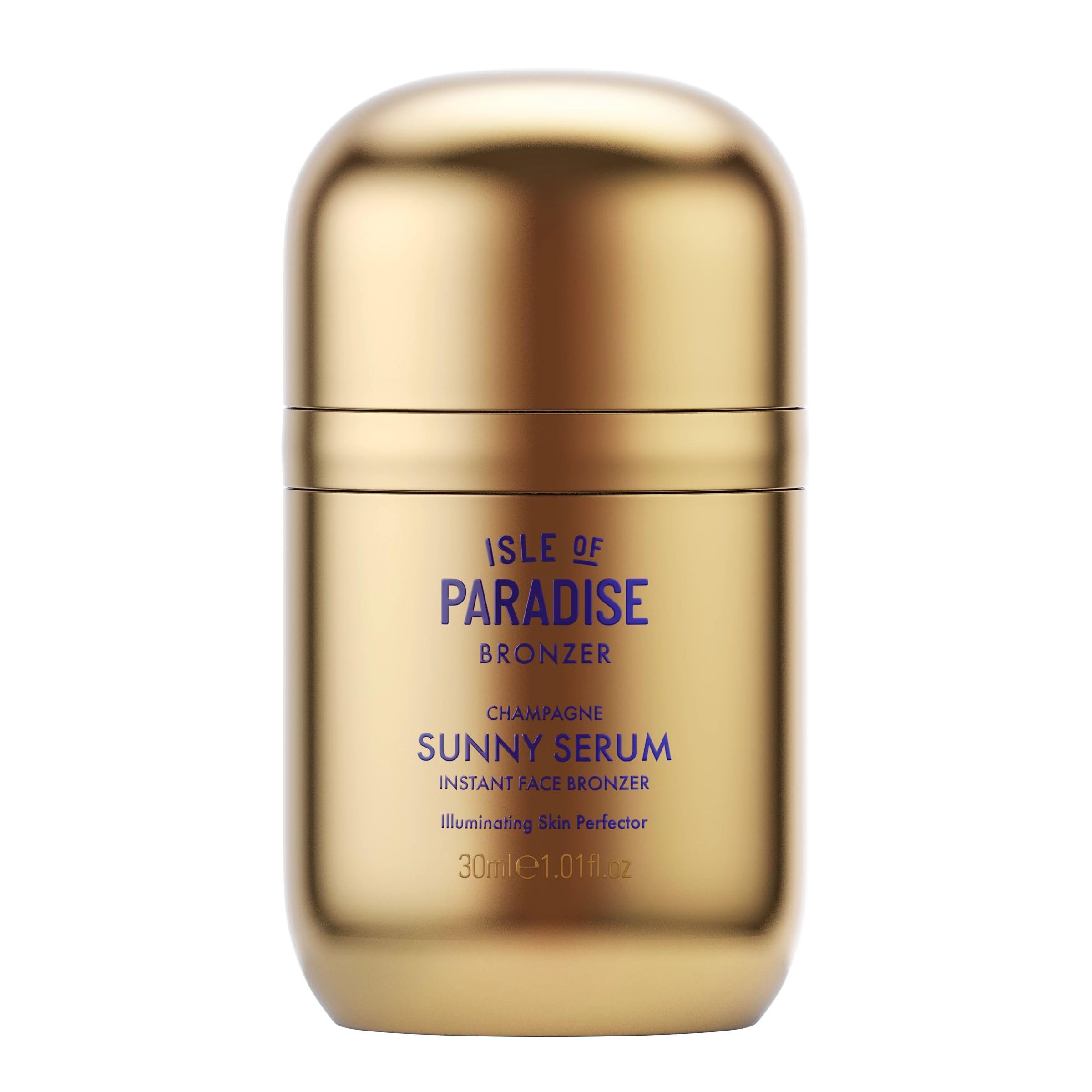 Isle of Paradise Sunny Serum Champagne - Bronzing Serum with Squalane, Niacinamide, and Jojoba Oil - 4-in-1 Instant Self Tan Primer, Base, Highlighter, and Body Bronzer - 1.01 fl. oz