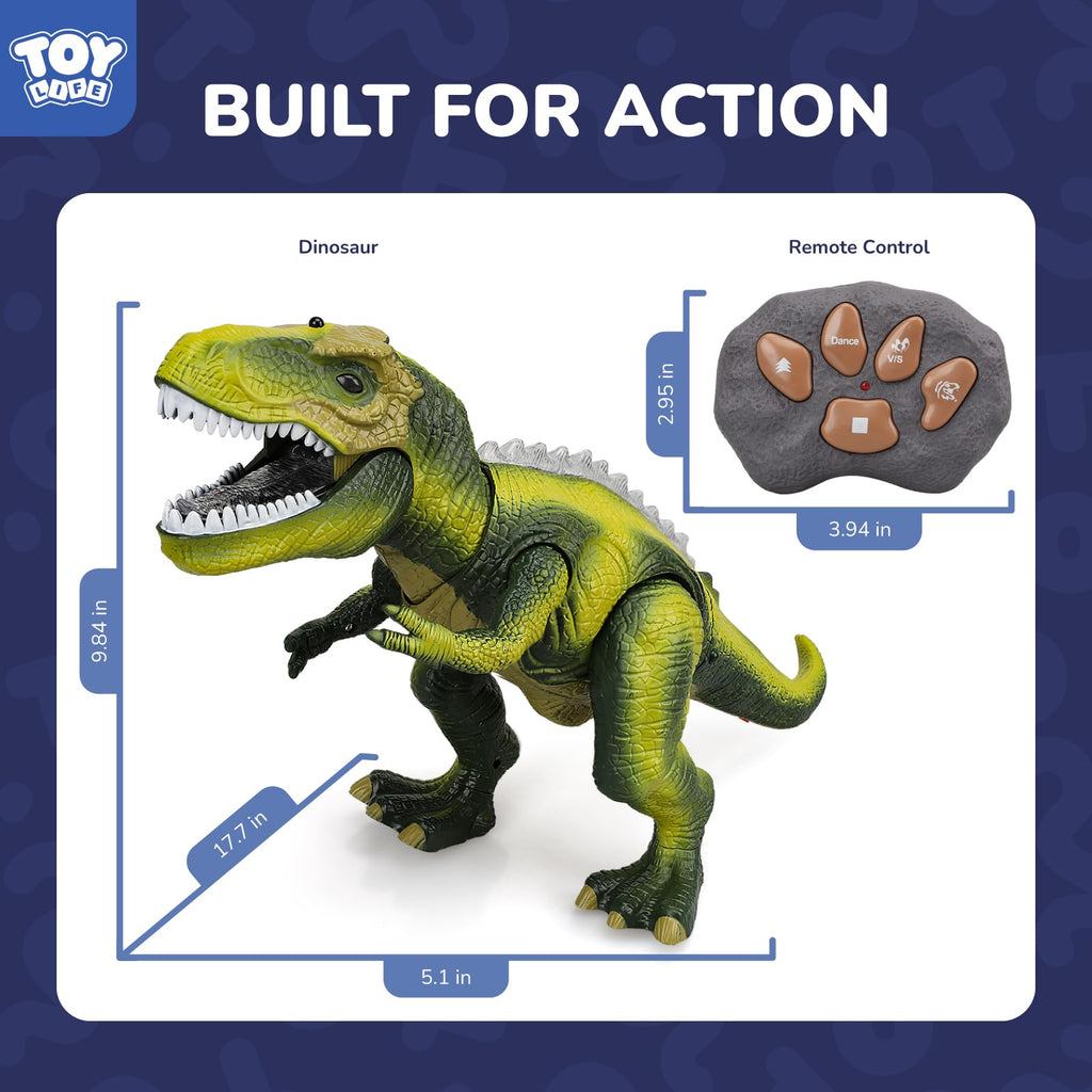 STEAM Life RC Walking T-Rex Dinosaur Toy, Lights and Roar, Kids 3-8