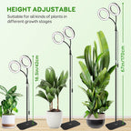 LPMZMBL Dual Head Grow Light for Indoor Plants Full Spectrum Plant Light with 16.5"-68" for Growing Large Tall Plants Equipment with 3/9/12-hour Automatic Timers 3 Light Modes 10 Dimmable Levels