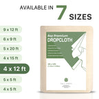 Salt Earth Canvas Drop Cloth 1Pc, Reusable Paint Drop Cloth, 100% Recycled Cotton Canvas Tarp Cover for Painter, Furniture, Floor Protection, All Purpose Painters Dropcloth for Christmas DIY (4x12FT)