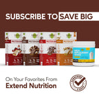 Extend Sugar Free Protein Bars, Perfect Diabetic Snacks, High Protein and Fiber, Hunger Control & Steady Energy, Low Carb, Keto Friendly (12 Count, Chocolate Peanut Butter)