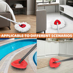 Fatmass 5 Pack Spin Mop Head Replacement for O Cedar EasyWring 1-Tank System,Include 4 Mop Replace Heads + 1 Upgrade Scrubber Brush, 100% Microfiber Mop Refills Deep Cleaning Machine Washable
