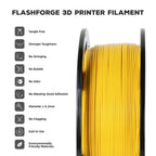FLASHFORGE PLA Filament 1.75mm, 3D Printer Filament 1kg (2.2lbs) Spool, Dimensional Accuracy +/- 0.02mm, 3D Printing Filament Easy to Use and Fits for Most FDM 3D Printers (Yellow)