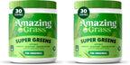 Amazing Grass Greens Blend Superfood:Greens Powder Mix for Energy,with Organic Spirulina,Chlorella,Beet Root Powder,Digestive Enzymes & Probiotics,Original,(Packaging May Vary),30 Servings,(Pack of 2)