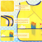 Juinipe 12 Pcs Art Smock for Kids Waterproof Painting Aprons Sleeveless Children with Pockets Age 3 to 8 Paint Craft Activity?Multicolor?