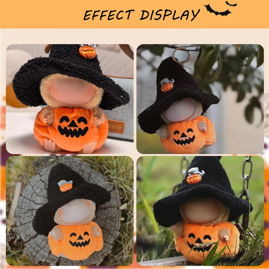 Zimomo Clothes for labubu Dolls - Cute Outfit for 6.7 Inch (17cm) 1-Piece Costume Accessory, (Doll Not Included) - Perfect for Collectors and Dress-Up (Halloween Pumpkin Set A)
