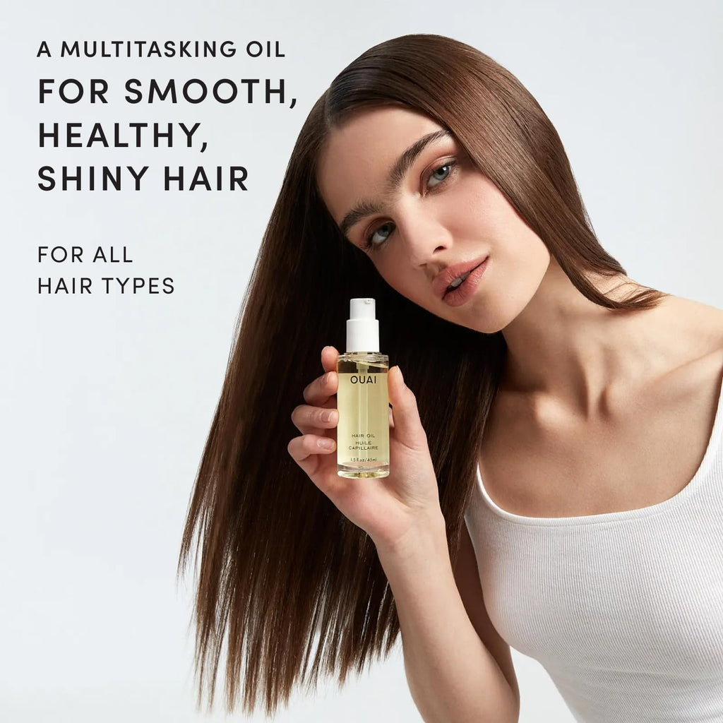 OUAI Hair Oil, Heat Protectant, Hair Frizz Control, Travel Size, 0.45 Fl Oz