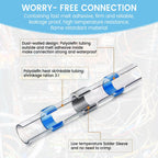 5 Sizes, 180 Pieces - Heat Shrink Butt Connectors, Solder Seal, Waterproof Self Shrink Electrical Connector Kit- for Wiring, Soldering, Marine, Automotive