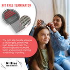 Nit Free Terminator Lice Comb - Professional Stainless Steel Comb for Effective Head Lice Treatment (Colors May Vary) (Pack of 24)