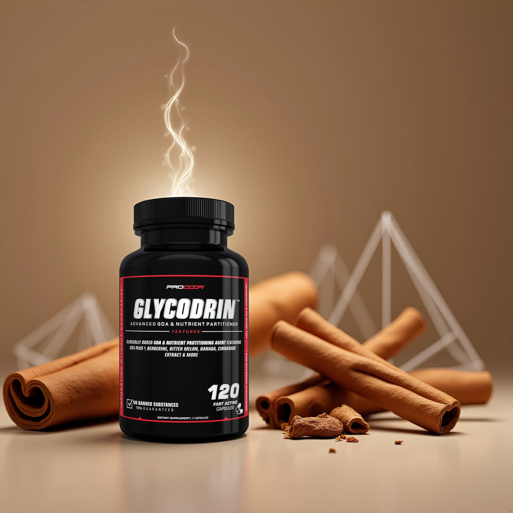 PROCCOR GLYCODRIN - GDA with Berberine, Cinnamon, Banaba, Bittermelon, Panax Ginseng, GS4 Plus and More; 120 V Capsules (60 Servings), Gelatin-Free