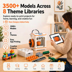 Entina Tina2C 3D Printer for Beginners, Fully Assembled Starter Mini 3D Printer, Start in 8 Mins, App & WiFi Control, Auto Leveling, 3500+ Model Library, 25+ Creative DIY Modules for STEM, Home