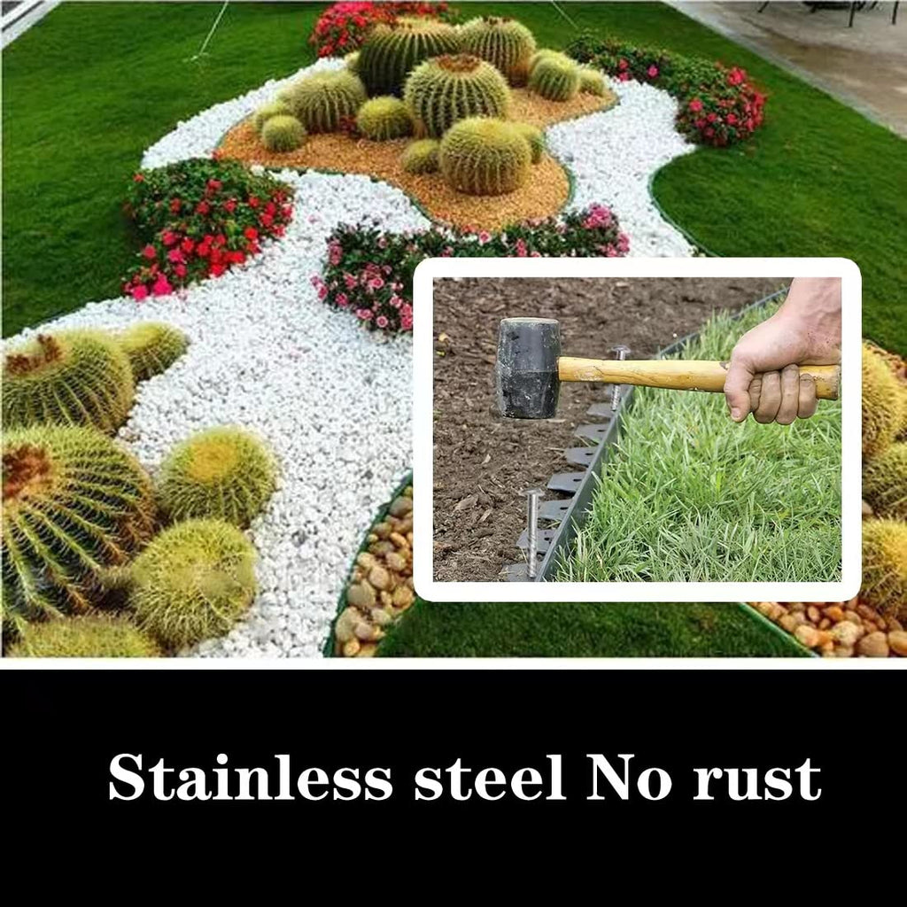Uitose 38 Pcs 6-Inch Artificial Turf Stakes, Stainless Steel Spiral Landscape Spikes, Landscape Edging Anchoring Spikes for Paver Edging, Weed Barrier, Artificial Turf Stake, Tent Stakes