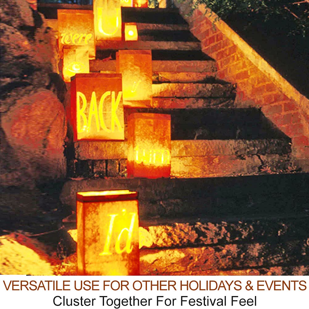 HOME MOST 2-Pack Large Halloween Pumpkin Lights with Remote and Timer - White Pumpkin Lights Battery Operated Halloween Decor - Bright Jack-O-Lantern Decorations