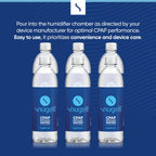 Snugell Travel Size Bottled Distilled Water for CPAP Machines, (6-Pack, 20oz Each) – Up to 12-Day Supply – Multi-Use, Travel-Friendly, Clean, Made in USA