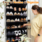 UVIAHOMI 20-30 Pairs Over the Door Shoe Organizer, 10-Tier Door Shoes Rack