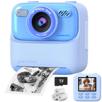 Kids Instant Digital Cameras for Boys and Girls, 1080P HD Dual-Lens Selfie Digital Camera with Print Paper & TF Card, Christmas Birthday Gifts Toys for Toddler and Teenagers Age 3-16 Years Old