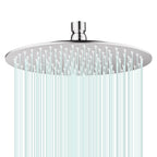 AULEEND All Metal Rain Shower Head - Heavy Duty Stainless Steel, Easy Install, High Water Flow, Ultra-Thin Modern Design for Bathroom (Chrome, 10)