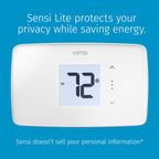 Sensi Lite Smart Thermostat, Programmable, WiFi, Easy DIY, Works With Alexa, ENERGY STAR Certified, ST25W, Most Systems C-Wire Not Required, C-Wire needed with Heat/Cool Only & Heat Pump System -White