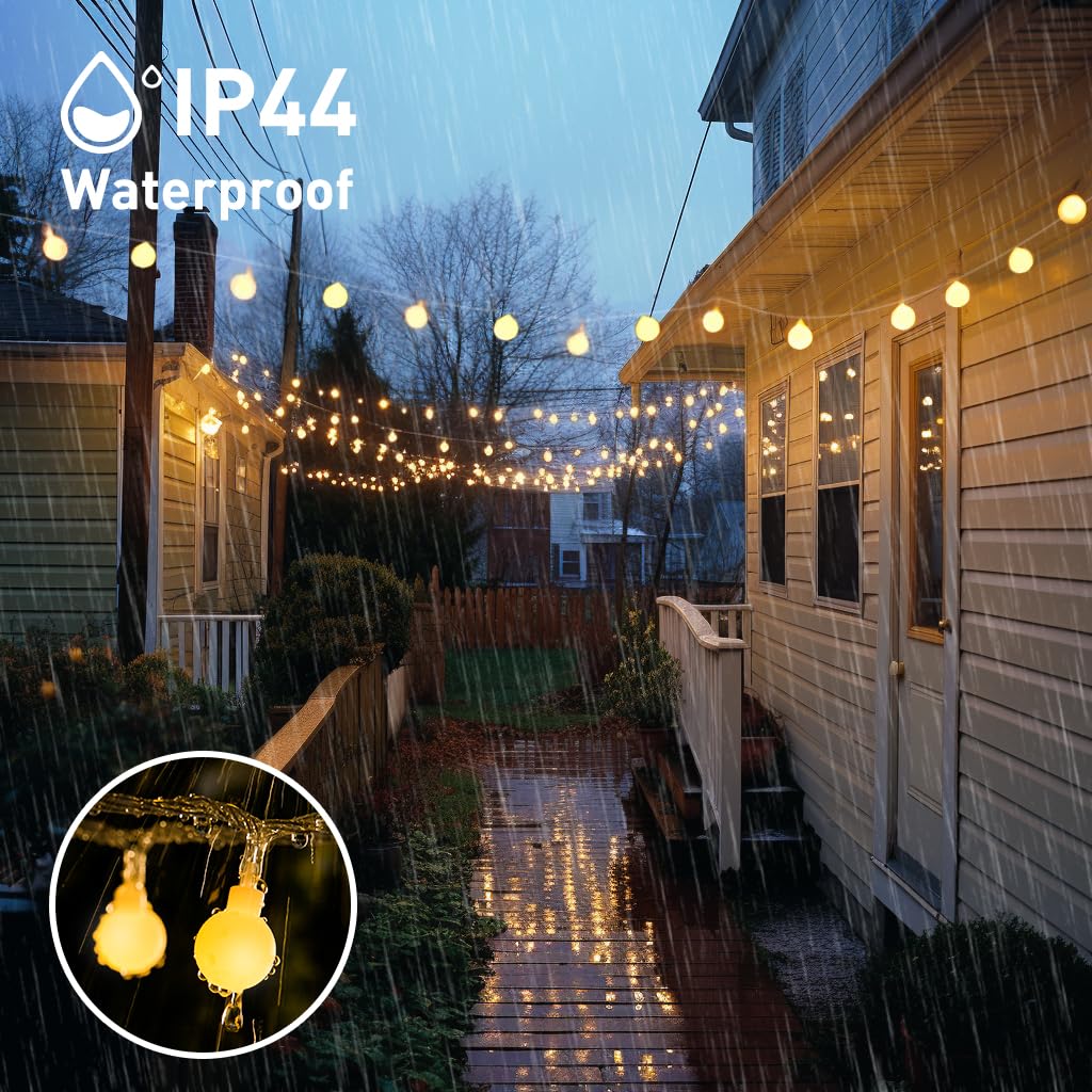 JMEXSUSS 100 LED Globe String Lights Indoor Bedroom, 33ft Fairy Lights