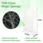 YDN Clean Magic Sponge Erasers, Water-Activated Cleaning Sponge, Multi-Purpose Melamine Foam Cleaner for Kitchen, Bathroom, Walls, Shoes & Car Interior – Durable, Non-Scratch & Reusable (100)