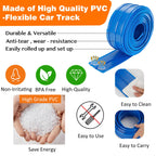 Flexible Race Track Toys for Kids: 15ft Flexible Car Track with Suction Cups - Portable Roll-Up DIY Racetrack Compatible with 1:64 Scale Diecast Cars for Boys & Girls Ages 3+