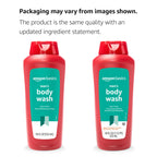 Amazon Basics Men's Body Wash, Sport Scent, Paraben and Phthalate Free, Refreshing Clean, 18 Fluid Ounce, 6-Pack