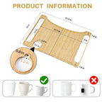 Walker Tray Table with Cup Holder Mobility Table Tray for Folding Walkers Foldable, Portable Multipurpose Bamboo Tray for Eating, Crafts, Laptops Medical Equipment Accessories