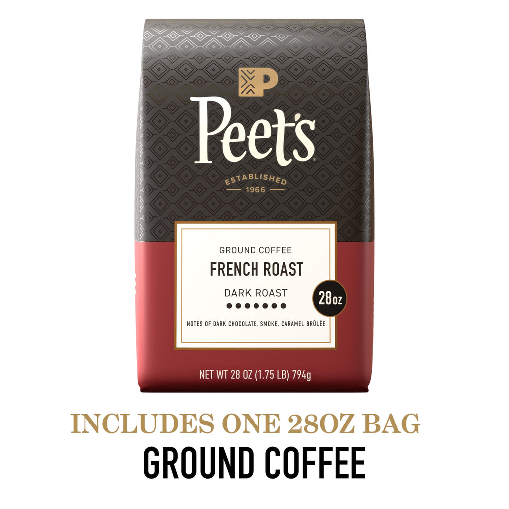 Peet's Coffee Ground Coffee Dark Roast, French Roast, 28 Ounces