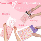 Pretty Package Store 10x13 Designer Poly Mailer 100 Pack Heavy Duty Waterproof Self Seal Shipping Bags for Small Business Large Mailing Envelopes Bulk Tear Resistant Cute Packaging Preppy Leopard