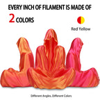 FXAAGFH 1KG 3D Printer Filament Bundle, 3 D PLA Printing Filament 1.75mm, Dual Color, +/-0.03mm, 1kg/2.2lbs Silk Golden Red