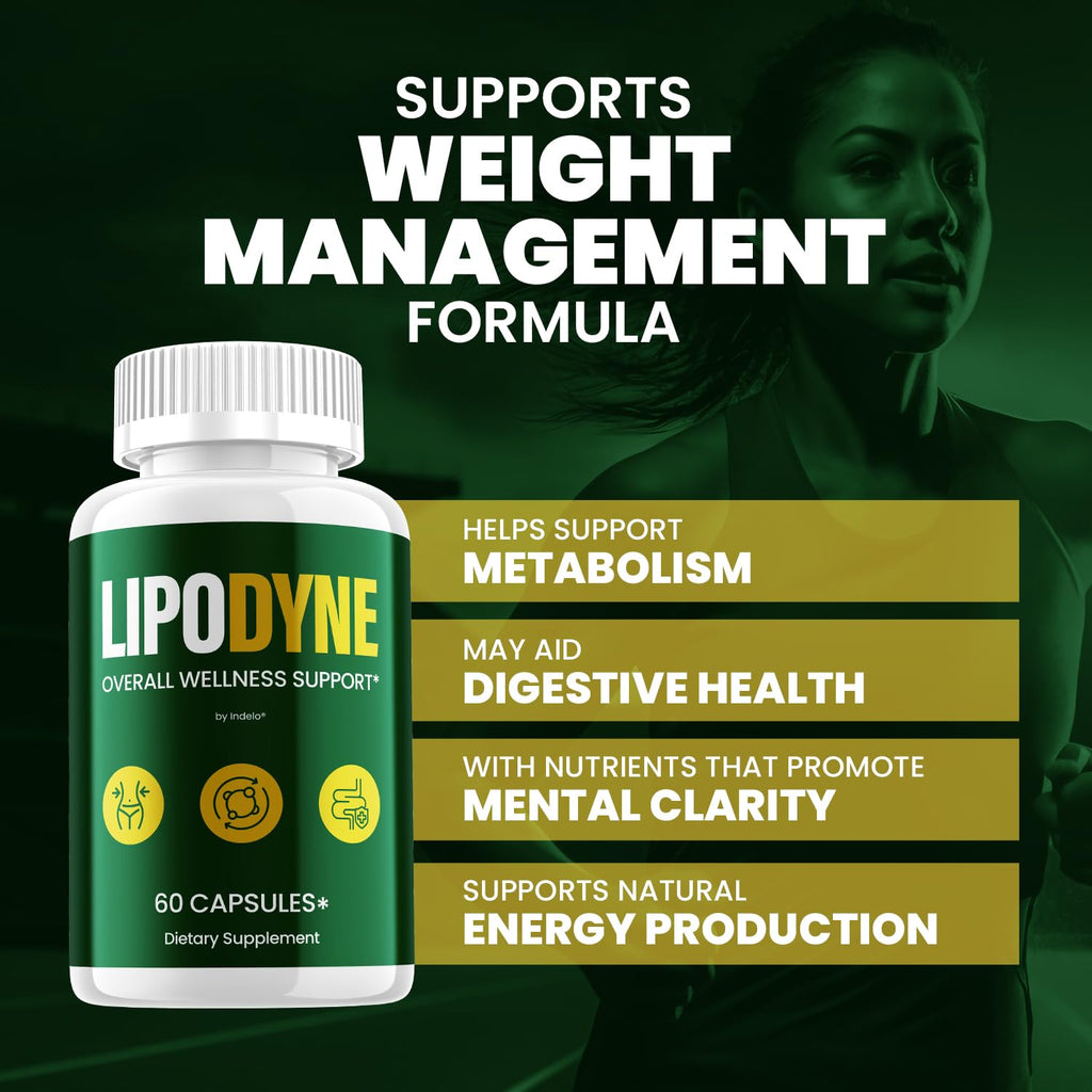 Lipodyne – Advanced Capsule Formula Supplement Pills 1000MG for Daily Health & Wellness Support (60 Capsules)