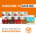 Extend Sugar Free Protein Bars, Perfect Diabetic Snacks, High Protein and Fiber, Hunger Control & Steady Energy, Low Carb, Keto Friendly (Peanut Butter)