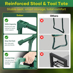 Saker Garden Kneeler and Seat Foldable Gardening Stool with Extendable Legs