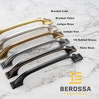 BEROSSA 10 Pack Brushed Nickel Cabinet Pulls 3 Inch Satin Nickel Cabinet Handles Nickel Hardware for Kitchen Cabinets 8222 Drawers Bedroom Dresser Bathroom Vanity Cupboard